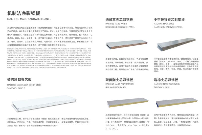 凈化車間常用機(jī)制夾芯板詳細(xì)介紹圖片