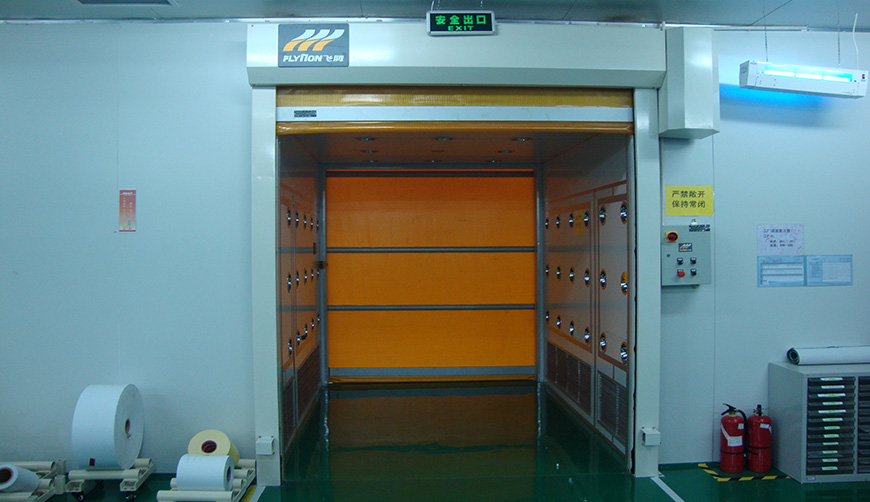 潔凈廠房高速卷簾門(mén)安裝效果圖